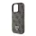CG MOBILE iPhone 17 Pro Max GUESS PU 4G STRASS TRIANGLE METAL LOGO műanyag telefonvédő ütésállóság, bőr hatású hátlap, BARNA