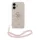 CG MOBILE iPhone 17 GUESS 4G STRAP 4G CLASSIC LOGO szilikon telefonvédő ütésállóság, bőr hatású hátlap + kézpánt, RÓZSASZÍN