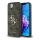 CG MOBILE iPhone 16e GUESS PU 4G METAL LOGO CASE műanyag telefonvédő ütésállóság, bőr hatású hátlap, BARNA