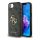 CG MOBILE iPhone 16e GUESS PU 4G METAL LOGO CASE műanyag telefonvédő ütésállóság, bőr hatású hátlap, SÖTÉTSZÜRKE