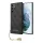 CG MOBILE Samsung A54 5G GUESS 4G CHARMS műanyag telefonvédő textil hátlap, telefondísz, SÖTÉTSZÜRKE
