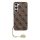 CG Mobile Samsung S24 Ultra 5G GUESS 4G CHARMS műanyag telefonvédő textil hátlap, telefondísz, BARNA