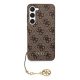 CG Mobile Samsung S24 Ultra 5G GUESS 4G CHARMS műanyag telefonvédő textil hátlap, telefondísz, BARNA
