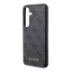 CG MOBILE Samsung S24 GUESS 4G METAL GOLD LOGO műanyag telefonvédő textil hátlap FEKETE