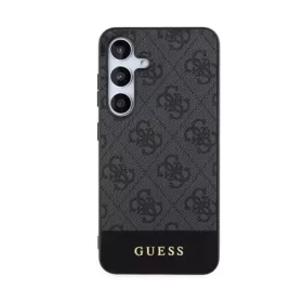   CG Mobile Samsung S24 5G GUESS 4G STRIPE műanyag telefonvédő textil hátlap SZÜRKE