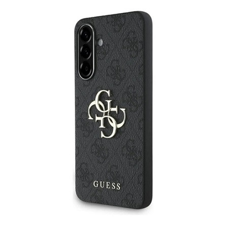 CG MOBILE Samsung A36 5G GUESS PU 4G METAL LOGO CASE műanyag telefonvédő ütésállóság, bőr hatású hátlap, SÖTÉTSZÜRKE