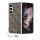 CG Mobile Samsung Z Fold5 5G GUESS 4G CHARMS műanyag telefonvédő textil hátlap, telefondísz, BARNA