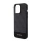 CG Mobile iPhone 15 Pro GUESS 4G STRIPE műanyag telefonvédő textil hátlap, MagSafe, FEKETE