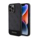 CG Mobile iPhone 15 Pro Max GUESS 4G STRIPE műanyag telefonvédő textil hátlap, MagSafe, FEKETE