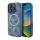 CG Mobile iPhone 16 Pro 5G GUESS 4G RING CLASSIC LOGO szilikon telefonvédő ütésállóság, MagSafe, VILÁGOSKÉK