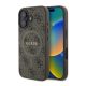 CG Mobile iPhone 16 Plus 5G GUESS 4G RING CLASSIC LOGO szilikon telefonvédő ütésállóság, MagSafe, BARNA