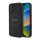 CG Mobile iPhone 16 Plus 5G GUESS SAFFIANO PEONY CLASSIC LOGO szilikon telefonvédő ütésállóság, MagSafe, FEKETE