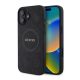 CG Mobile iPhone 16 Plus 5G GUESS SAFFIANO PEONY CLASSIC LOGO szilikon telefonvédő ütésállóság, MagSafe, FEKETE