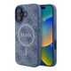 CG Mobile iPhone 16 5G GUESS 4G RING CLASSIC LOGO szilikon telefonvédő ütésállóság, MagSafe, VILÁGOSKÉK