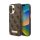 CG Mobile iPhone 16 5G GUESS 4G LOGO PLATE szilikon telefonvédő textil hátlap, MagSafe, BARNA