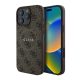CG Mobile iPhone 16 Pro Max 5G GUESS 4G RING CLASSIC LOGO szilikon telefonvédő ütésállóság, MagSafe, BARNA