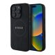 Cg Mobile iPhone 16 Pro Max 5G GUESS SAFFIANO PEONY CLASSIC LOGO szilikon telefonvédő ütésállóság, MagSafe, FEKETE