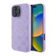CG Mobile iPhone 16 Pro Max 5G GUESS SAFFIANO PEONY CLASSIC LOGO szilikon telefonvédő ütésállóság, MagSafe, LILA