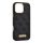 CG Mobile iPhone 16 Pro Max 5G GUESS 4G LOGO PLATE szilikon telefonvédő textil hátlap, MagSafe, FEKETE