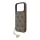 CG MOBILE iPhone 17 Pro GUESS 4G CHARMS műanyag telefonvédő textil hátlap, telefondísz, BARNA