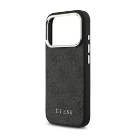   CG MOBILE iPhone 17 Pro GUESS 4G MAGSAFE szilikon telefonvédő ütésállóság, műanyag hátlap, FEKETE