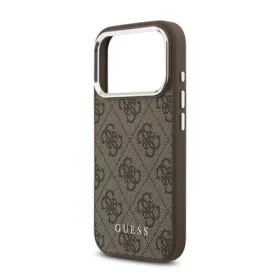   CG MOBILE iPhone 17 Pro GUESS 4G MAGSAFE szilikon telefonvédő ütésállóság, műanyag hátlap, BARNA