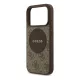 CG MOBILE iPhone 17 Pro GUESS 4G CIRCLE CLASSIC LOGO szilikon telefonvédő ütésállóság, MagSafe, SÖTÉTBARNA