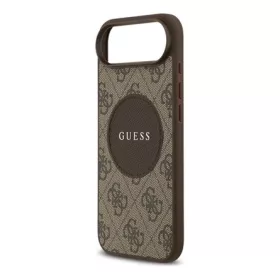   CG MOBILE iPhone Air GUESS 4G CIRCLE CLASSIC LOGO szilikon telefonvédő ütésállóság, MagSafe, SÖTÉTBARNA