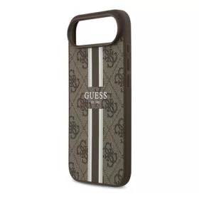   CG MOBILE iPhone 17 Air GUESS 4G PRINTED STRIPES szilikon telefonvédő ütésállóság, MagSafe, SÖTÉTBARNA