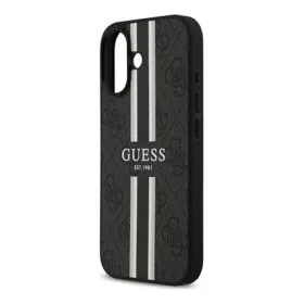   CG MOBILE iPhone 17 GUESS 4G PRINTED STRIPES szilikon telefonvédő ütésállóság, MagSafe, FEKETE