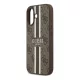 CG MOBILE iPhone 17 GUESS 4G PRINTED STRIPES szilikon telefonvédő ütésállóság, MagSafe, SÖTÉTBARNA