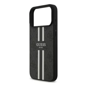   CG MOBILE iPhone 17 Pro Max GUESS 4G PRINTED STRIPES szilikon telefonvédő ütésállóság, MagSafe, FEKETE