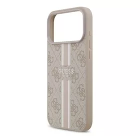   CG MOBILE iPhone 17 Pro Max GUESS 4G PRINTED STRIPES szilikon telefonvédő ütésállóság, MagSafe, RÓZSASZÍN