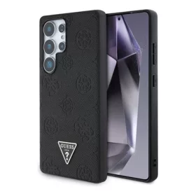   CG MOBILE Samsung S25 Ultra GUESS GRAINED HOT STAMP PEONY PATTERN szilikon telefonvédő ütésállóság, MagSafe, FEKETE