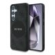 CG MOBILE Samsung S25 Plus GUESS 4G ROUND PATCH CLASSIC LOGO szilikon telefonvédő ütésállóság, MagSafe, FEKETE
