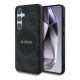 CG MOBILE Samsung S25 GUESS 4G ROUND PATCH CLASSIC LOGO szilikon telefonvédő ütésállóság, MagSafe, FEKETE