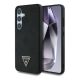 CG MOBILE Samsung S25 GUESS GRAINED HOT STAMP PEONY PATTERN szilikon telefonvédő ütésállóság, MagSafe, FEKETE