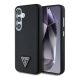 CG MOBILE Samsung S25 GUESS GRAINED TRIANGLE szilikon telefonvédő ütésállóság, MagSafe, FEKETE
