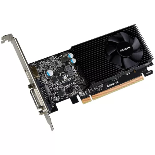 GIGABYTE Video Card NVidia GeForce GT 1030 LP GDDR5 2GB/64bit, 1227MHz/6008MHz, PCI-E 3.0 x16, HDMI, DVI-D, Cooler, 1 x HDMI+DVI low profile bracket, Retail