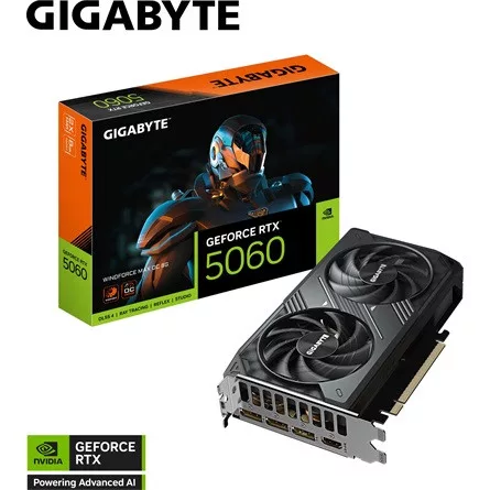 Gigabyte GeForce RTX 5060 WindForce2 MAX OC 8GB GDDR7 128-bit grafikus kártya