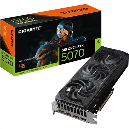 Gigabyte GeForce RTX 5070 WindForce3 12GB GDDR7 192-bit graf