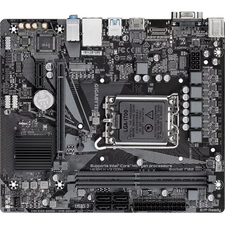Gigabyte Alaplap - Intel H610M H V3 DDR4 s1700 (H610, 2xDDR4 3200MHz, 1xGBE LAN, 4xSATA3, M.2, 8xUSB2.0, 4xUSB3.1)
