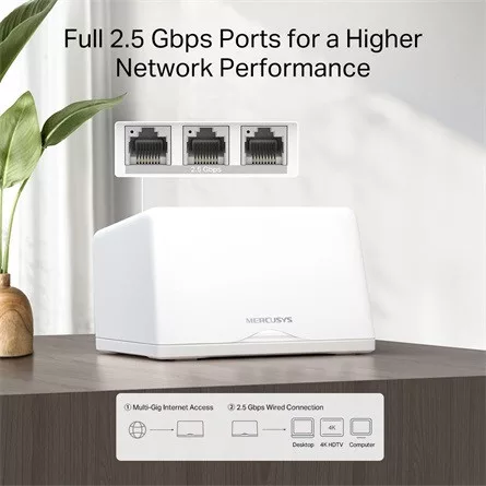 Mercusys Halo H47BE BE9300 Tri-Band Wi-Fi mesh system kit (2db)