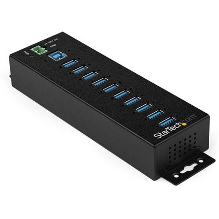 StarTech HB30A10AME Industrial 10-portos USB3.0 hub fekete