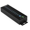 StarTech HB30A10AME Industrial 10-portos USB3.0 hub fekete