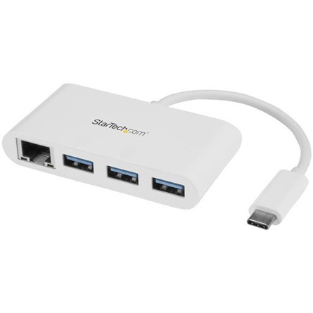 StarTech 1Gb/s USB-C hálózati adapter +3 portos USB HUB