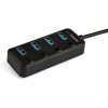 StarTech HB30C4AIB ON-OFF Switch 4-portos USB-C USB3.0 hub fekete