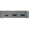 StarTech HB31C2A1CGS 3-portos USB3.2 Gen 2×1 A USB3.2 Gen 2×1 C RJ45 hub fekete-szürke