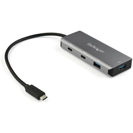 StarTech HB31C2A2CB 4-portos USB3.2 Gen 2×1 A USB3.2 Gen 2×1 C hub szürke