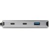 StarTech HB31C2A2CB 4-portos USB3.2 Gen 2×1 A USB3.2 Gen 2×1 C hub szürke